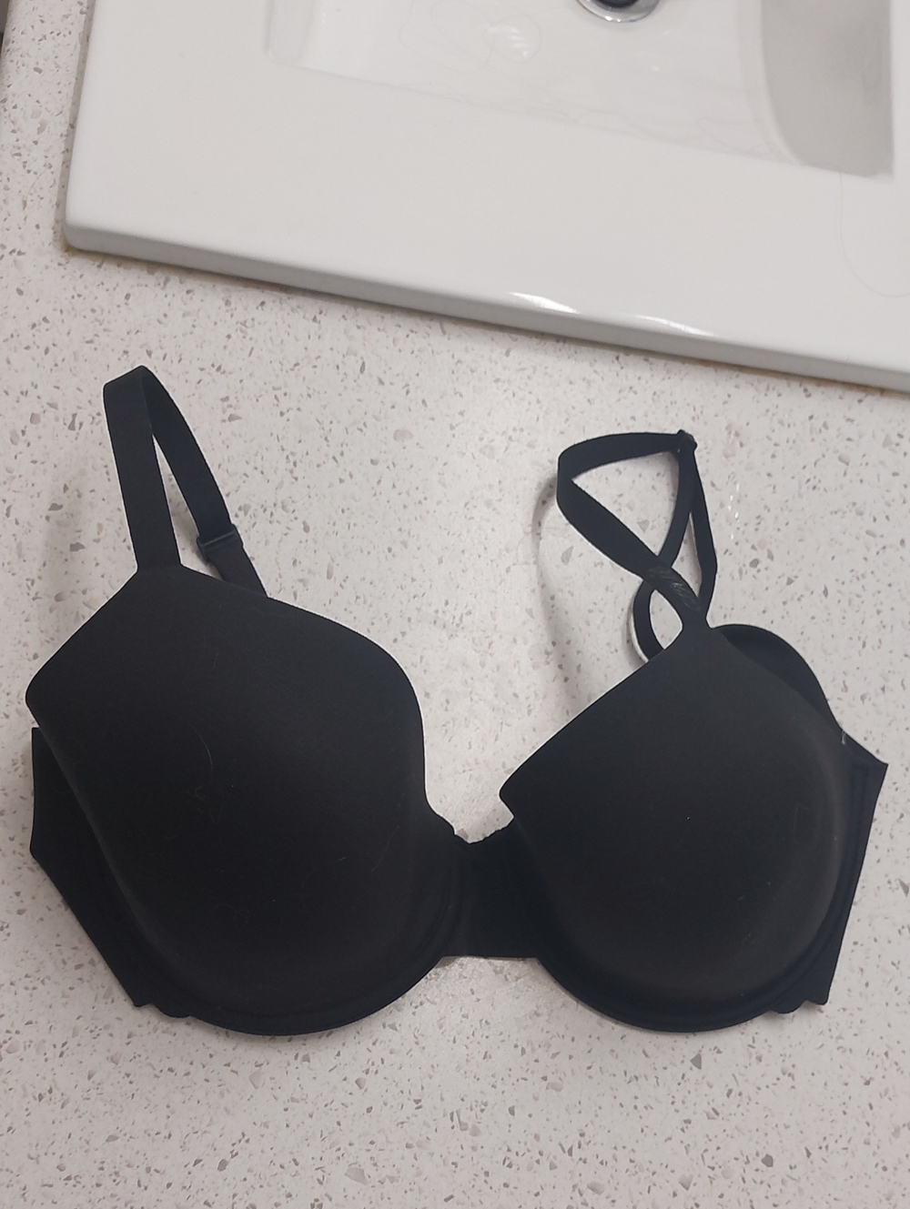 aerie Black Smooth T-Shirt Bra with Molded Cups